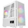 DeepCool Case DeepCool CH360 DIGITAL WH - Mini Tower mATX, due ventole ARGB da 140 mm frontali pre-installate, pannello laterale ibrido, flusso d'aria ottimizzato, display con doppio stato CPU+GPU, colore Bianco