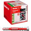 Fischer 25 Tasselli Lunghi Duopower 10x80 mm Universali, per il Fissaggio di Mensole, Pensili, Staffe Porta TV su Muro e Forati, 538252