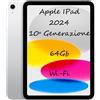 APPLE IPad 2024 10ª Generazione 64Gb Wi-Fi Silver MCM74TY/A Tablet 10,9" Ita