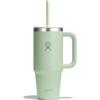 HYDRO FLASK - Travel Tumbler 709ml (24 oz) con coperchio a incastro per cannuccia chiudibile - Acciaio inossidabile - Coperchio resistente agli schizzi - Aloe