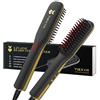 VIKICON Piastra per Barba per Uomo, Spazzola Lisciante Rotante per Capelli Anti-scottatura, Pettine Professionale in Ceramica Ionica, Display LED a Temperatura Regolabile, Doppia Tensione per Viaggi e Casa