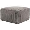 icon Amara Pouf Poggiapiedi, Grigio Scuro, Velluto a Coste, Poltrona Sacco con Riempimento Incluso, Pouf Sacco, Camera da Letto, Soggiorno, Mobili Soggiorno