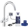 Grohe - Miscelatore Lavello Multifunzione Blue Pure BAUCURVE con Sistema di Filtrazione Acqua a 5 fasi Taglia S