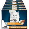 GOURMET Perle Cibo Umido per Gatti Adulti Filettini in Salsa con Tacchino, Tonno, Anatra, Agnello 72 Buste da 85g