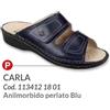 Ciabatte Ecosanit Carla Anilmorbido blu perlato plantare estraibile in pelle