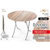 TAVOLO PIEGHEVOLE DM. 90X75H ROVERE