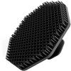 Generic 1 spazzola esfoliante in silicone per pulire manualmente i pori del viso, esfoliante, massaggiante, esfoliante, per la cura della pelle, da bagno e doccia, colore nero