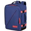 American Tourister Take2Cabin - Bagaglio da cabina Wizz Air/Vueling 30 x 20 x 40 cm, 26,5 L, 0,60 kg, Bagaglio a mano, Zaino per aereo MS, Viola/Rosa (Dusk Purple/Sunset Coral)