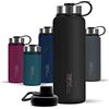 720°DGREE Borraccia termica 750 ml noLimit - Bottiglia acqua termiche in acciaio inox - Senza BPA - Borracce perfetto per bevande (710ml) calde, fredde, università, ufficio, all'aperto +2 Coperchi