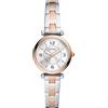 Fossil Orologio Carlie da donna, movimento al quarzo, cassa in acciaio inossidabile bicolore di 28 mm con bracciale in acciaio inossidabile, ES5201