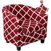 Jaotto Copripoltrona 1 Posto Elasticizzato,Fodere Copripoltrona Universale con Cuscino Separato,Copripoltrona Chesterfield Lavabile Antiscivolo per Bancone Soggiorno Tullsta,Geometria Bordeaux