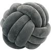 Generic Cuscino a sfera di nodo, cuscino per palla annodata, cuscino per divano in morbido peluche, cuscino a fiocco intrecciato a mano, cuscino decorativo per divano, letto, 20 x 20 cm