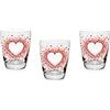 Cerve Set 3 Bicchiere da Tavola Acqua Vino Domino Eternity Rosso