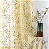 Sutuo Home Tende trasparenti beige, lunghezza 213 cm, set di 2 pannelli, stampa in lamina d'oro metallizzata con foglie bronzate, per la privacy, decorazione per finestre, per Natale, camera da letto,