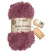 Halbach Seidenbänder Morbida lana da lavorare a maglia, gomitolo da 50 g, larghezza: 1 cm, filato di pelliccia sintetica per il fai da te, colore: berry