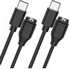 QEINZOY 2 Pezzi USB C Caricatore Cavo Compatibile con Garmin Fenix 7 7S 7X 7 Pro 6 6S 6X 6 Pro 5 5S 5X Plus/Forerunner 45 55 245 255 745 945, Garmin Cavo di Ricarica USB C Caricabatterie per Venu 2S Sq, 1m