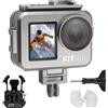 FitStill Custodia impermeabile 263FT/80M in lega di alluminio per DJI Osmo Action 5 Pro/Action 4, custodia protettiva con 2 Cold Shoe Invisibile Subacquea per Osmo Action 5 Pro/4 accessori per