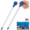 Newellsail Mangiatoia per Coralli Lungo 30 cm Tubo di Alimentazione in Acrilico per Pesci Marini Pipetta Lunga per la Maggior Parte Degli Organismi d'Acquario 2 Pezzi (Blu)