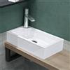 maimai Mai & Mai Lavabo da Appoggio 46x26x11cm, Lavandino Bagno da Appoggio Rettangolare da Minerale Fuso Vasca a Destra Colossum101