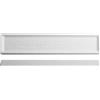 H&H, set 3 piatti rettangolari, in melamina, effetto ardesia, bianco, 40x8,5xh2,6 cm