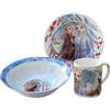 CARTOON set 3 pezzi in ceramica frozen disney tazza ciotola piatto stoviglie per bambini in confezione