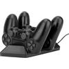 NiTHO Caricatore per Controller PS4 / PS4 Slim / PS4 Pro, Base di Ricarica Doppia con Cavo USB incluso, Stazione di Ricarica Compatibile con PS4 - Nero