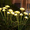 JINGTOPS 2 Pezzi Lampade Solari per Giardino, 8 LED luce Medusa Solar Lucioles, Oscillante Luce Solare per Giardino Esterno, Patio, Arbusti, Bianco Caldo