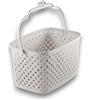 Kerafactum, cesto per conservare mollette da bucato, da appendere, colorato, colore: crema