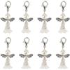 HERZONE 40 ciondoli a forma di angelo custode, piccoli angeli custodi, bomboniere, battesimi, angeli di perle, cresima, compleanno, fatti a mano, regalo per ospiti (argento)