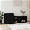 FIRBNUS Scarpiera Nera Scarpiera Armadio Panca Scarpiera Legno Scarpiera Con Seduta Panca Ingresso Scarpiera Piccola Mobile Salotto Scarpiera Aperta 130x35x54 cm in Legno Multistrato