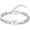Lacoste Braccialetto a catena Per Uomo e Donna Collezione CROCODILE in Acciaio Inossidabile con un Charm a forma di Coccodrillo - 2040373