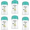 Dove 6 X Dove Go Fresh 30 ml deodorante deodorante stick lampadina e aloe 48 ore antitraspirante