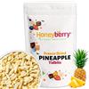 Honeyberry Ananas Liofilizzato a Pezzi Grandi 100g - Frutta Liofilizzata - Chips di Ananas Disidratato ed Essiccato - Frutta Secca e Disidratata per Dolci, Decorazioni, Snack, Frullati e Dessert