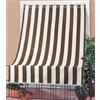 Corredocasa Tenda da Sole a Righe per esterno Balcone Veranda Terrazzo terrazzino casa con Anelli e Ganci Tessuto Resistente da Esterno (200x300 cm,Marrone)