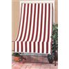 Corredocasa Tenda da Sole a Righe per esterno Balcone Veranda Terrazzo terrazzino casa con Anelli e Ganci Tessuto Resistente da Esterno (140x300 cm,Rosso)