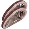 sourcing map Nastri abrasivi in ossido di alluminio, 13 mm x 457 mm, 50 pezzi, grana 60, per affilacoltelli, lavorazione del legno, lucidatura dei metalli