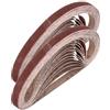 sourcing map Nastri abrasivi in ossido di alluminio, 13 mm x 457 mm, 50 pezzi, grana 80, per affilacoltelli, lavorazione del legno, lucidatura dei metalli