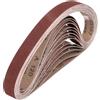 sourcing map Nastri abrasivi in ossido di alluminio, 29 mm x 533 mm, 15 pezzi, grana 120, per affilacoltelli, lavorazione del legno, lucidatura dei metalli