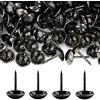 BetterJonny 500 Chiodi da Tappezzeria, BetterJonny Puntine per Tappezzeria in Nero Chiodi Tappezzeria Puntine Decorativo Bullette Borchie Decorative per Mobili Divani Poltrone Letti Sedie Vintage, 17 x 11mm