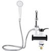 Cocoarm Display della Temperatura del Rubinetto del Riscaldamento 'erogatore Istantaneo di Acqua Calda e Fredda, Rotazione di 360 Gradi con Soffione per Bagno (Spina europea)
