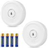 Fuers Rilevatore Perdite Acqua 2 Pezzi Sensore Acqua con Batteria 100dB Sensore Perdita Acqua Kit per Sistema di Allarme e Domotica Casa Intelligente, Rilevatore Acqua per Cucina Bagno lavanderie (No WiFi)