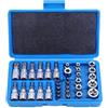 HSEAMALL Set di chiavi Torx femmine E Torx Bit Star Sockets E4-E20, dadi 5/16 e 3/8 pollici T10-T60