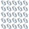 PATIKIL 50pz 17-20mm Fascette Stringitubo a Doppia Orecchio, Anello Crimpatura Acciaio Zincato O Clip per Tubi Carburante Benzina, Connessioni per Tubi, Tono Argento