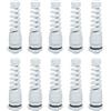 QUARKZMAN 10pz Passacavo Impermeabile, M12 Spirale in Nylon Corda Pigtail Set Pressacavo Elettrico per 3-6,5mm Fissaggio Cavi con Filettatura Metallico, Bianco