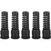 QUARKZMAN 5pz Passacavo Impermeabile, PG21 Spirale in Nylon Corda Pigtail Set Pressacavo Elettrico per 13-18mm Fissaggio Cavi con Filettatura Metallico, Nero