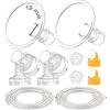 Maymom Kit tiralatte compatibile con pompa Medela in Style Advanced Pump; 2 scudi pettorali in due pezzi da 19 mm, 2 valvole, 4 membrane, 2 tubi di ricambio; parte di ricambio per Medela Shield,