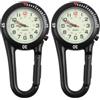 BESPORTBLE 2pcs nero Clip On Moschettone luminoso Viso Fob Orologio Digitale Clip-on Glow in The Dark Metal Fob Watch Quadrante Nero Medico Infermiera Unisex Uomini Donne, Nero , 7.8X4CM
