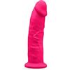 MySecretCase Dildo Realistico Donna 19cm - Fallo Realistico Grosso In Silicone, Cazzo Finto con Ventosa Pene di Gomma Morbido, Dildi Realistici Anale, Pene finto che si Scappella Enorme (Fucsia)
