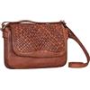 STILORD 'Ria' Borsa a Spalla Retro per Donna Piccola Borsa in Pelle Vintage con Pattina Intrecciata in Pelle Vera Borsa a Mano da Portare a Spalla per Donna, Colore:albi - washed - cognac