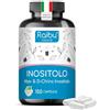 RAIBU Inositolo Integratore, Myo & D Chiro Inositolo - 150 Capsule Vegane - PCOS ed Equilibrio Femminile, con Vitamina B6 e Cromo - Dose Elevata, Combinazione Efficace - Raibu